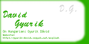 david gyurik business card